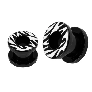 Blackline Zebra Screw Fit Tunnel