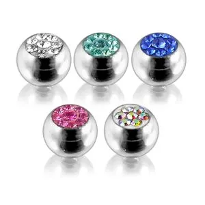 Crystal Stone Ball Fixed in Glue