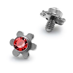 Flower Jeweled Dermal Anchor Tops | Dermal Anchors