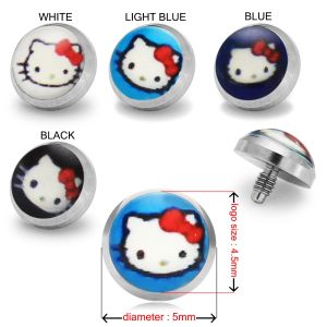Hello Kitty Dermal Anchor Tops | Dermal Anchors