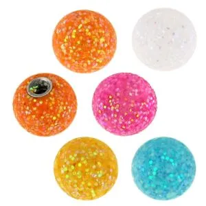 14 Gauge 6 mm Colorful Glitter Balls