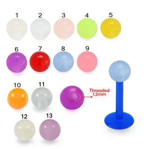 UV Labret 6 To 10mm With 3mm UV Fancy Balls