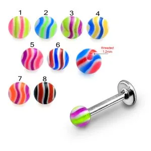 UV ACRYLIC REACTIVE FLEXIBLE TONGUE NIPPLE BARS 