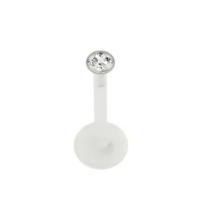 Bio Flex Labret with Tiny Stones jeweled Threadless pin top