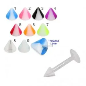 Bio Flex Labret With Double Color UV Cone