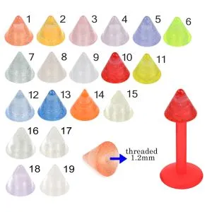 Bio Flex Labret With Faded Color UV Cone