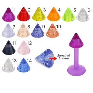 Bio Flex Labret With Glittering UV Cone