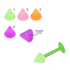 UV-Acrylic Labret With UV Fancy  Color Faded Cone