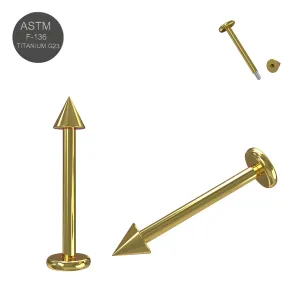 G23 Grade Titanium Labret Piercing Bar with Cone