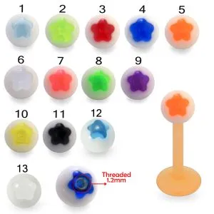 Bio Flex Labret With Star UV Balls