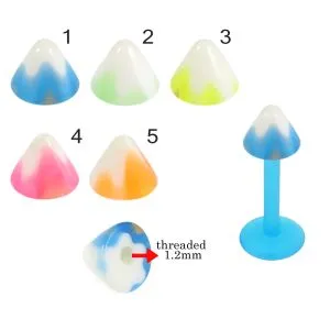 Bio Flex Labret With Cream Design UV Cone