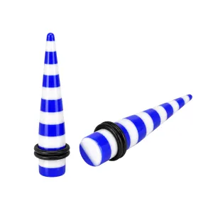 Blue Stripe Straight Ear Expander