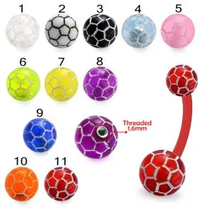 Bio Flex Banana Belly Bar With Fancy Football Print UV Balls