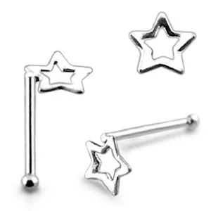 Radiate Beauty Hollow Star 925 Sterling Silver Nose Stud