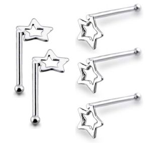 Radiate Beauty Hollow Star 925 Sterling Silver Nose Stud