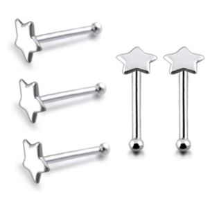 Shine Bright Dainty Flat Star 925 Sterling Silver Nose Stud