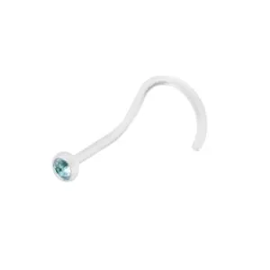 Bio Flex CZ jeweled 18G Nose Screw stud