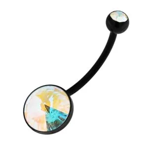 Black BioFlex Base Jeweled Navel Ring