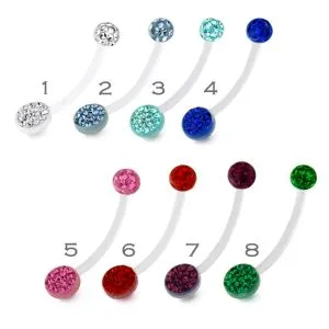 BioFlex Crystal with Ferido Epoxy Ball Belly Ring