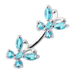 Twin Butterflies Spinal belly button jewelry