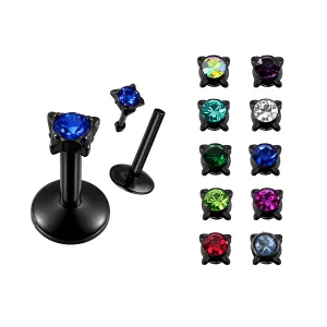 Butterfly Shaped Blackline jewelled Madonna Labret