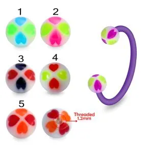 UV Ball Circular Barbells Horseshoes Lip And Eyebrow Ring