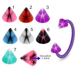 UV Bio Flex Circular Barbell With Multi Color Blurred Alien UV Cone