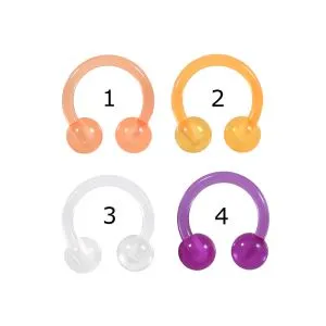 UV-Acrylic 18Gauge Heavy Gauge Circular Barbell Ring Piercing