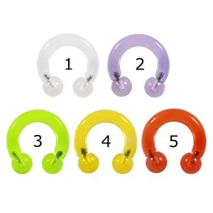 UV-Acrylic 4G Circular Barbell Ring Heavy Gauge piercing