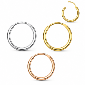 14K Gold Seamless Nose Hoop Ring | Different size and color