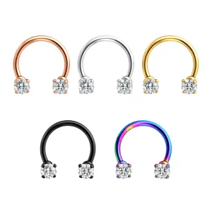 Circular CZ Stone Helix Tragus Piercing Ear Stud