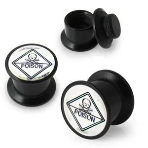 Stylish laughing Skull Screw Fit Ear Flesh Tunnel 