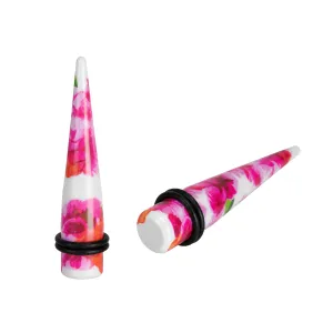 Colorful Straight Ear Taper Expander Body Jewelry 