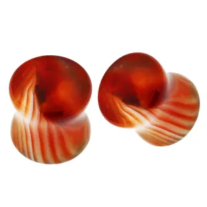 Colorful Synthetic Carnelian Stone Saddle Ear plug Gauges