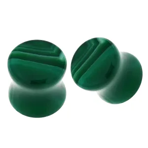 Colorful Synthetic Malachite Stone Saddle Ear plug Gauges
