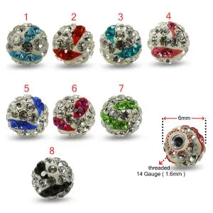 Crystals Jeweled 6mm Ferido Ball
