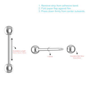 EO Gas Sterilized Tongue Barbell with Ball