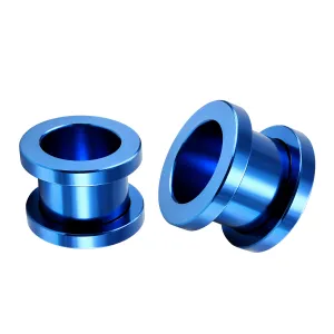 Dark Blue Screw Fit Flesh Tunnel