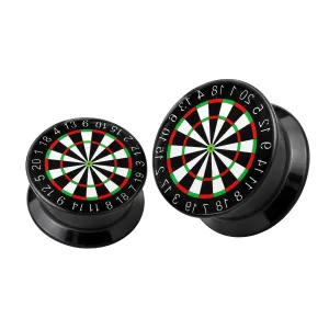 Dart Board UV Internal Screw Fit Ear Tunnel