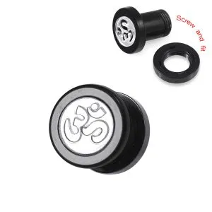 UV Screw Fit OHM Laser cut-out Flesh  Externally Threaded Tunnel