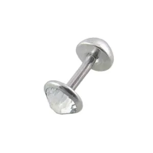 316L Surgical Steel Red Jeweled Fake Ear plug