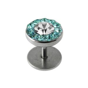SS White Crystal Stone Ear Stud