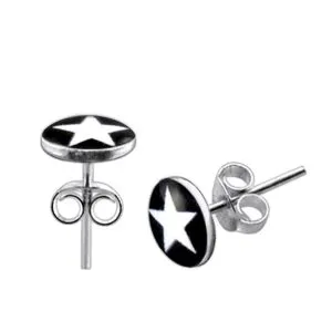 Star Logo Silver Earring 
