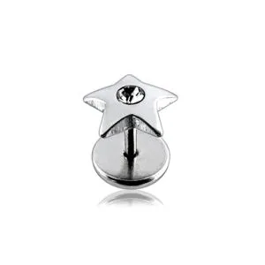 SS Jeweled Star Fake Ear Plug