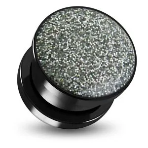 UV Glitter Ear Flesh Tunnel 3 to 24mm
