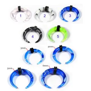 UV Crescent Ear Pincher Gauges 