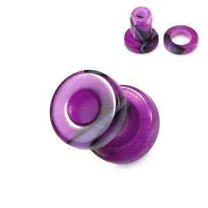 Purple And Black Externally Threaded UV Tunnel