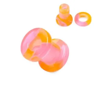 Orange And Pink Externally Threaded UV Tunnel