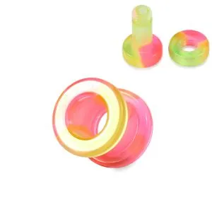 Pink And Orange Externally Threaded UV Tunnel