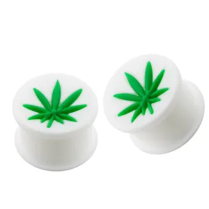 Embossed Marijuana Silicone Ear Plug